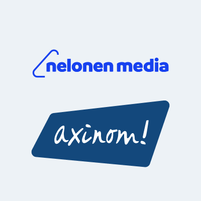 Nelonen Media and Axinom logos